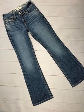 Ariat REAL Denim Women's Bootcut Jeans Size 27R Medium Wash Stretch Western